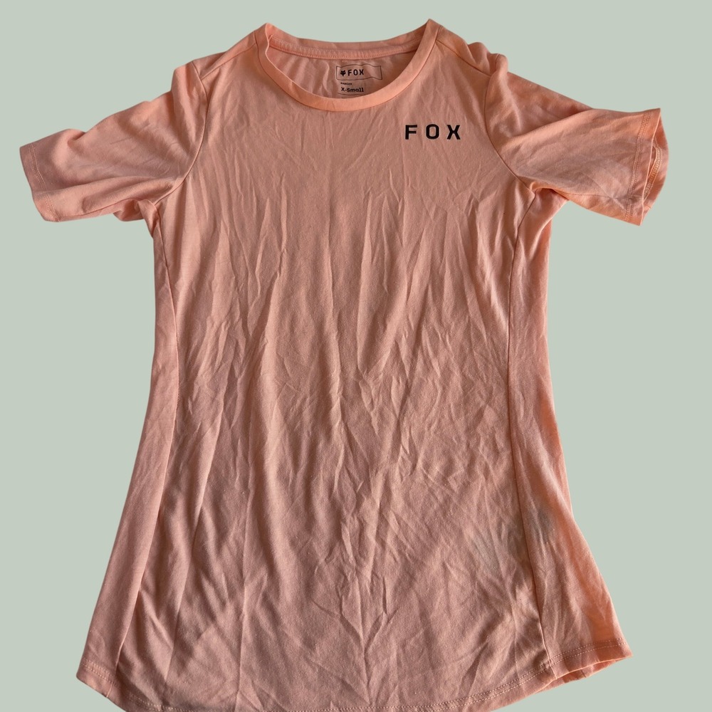 Fox Racing Ranger Baby Tee Peach Coral Graphic T-Shirt Y2K XS